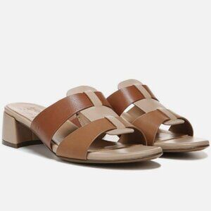 NATURALIZER Joey Slide Dress Sandals Women's Shoes In Brown Multi Leather